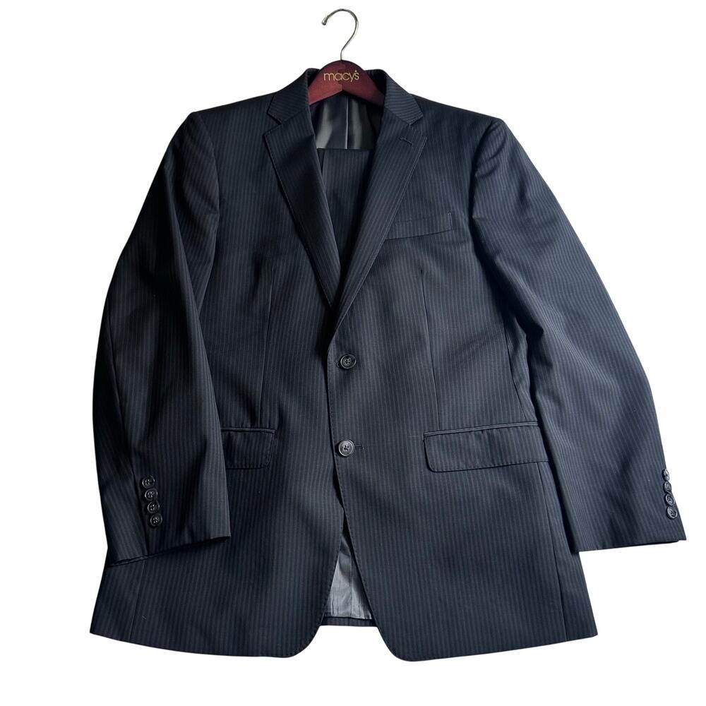 Calvin Klein Men's Pinstripe Suit, Wool Blazer & Slacks
